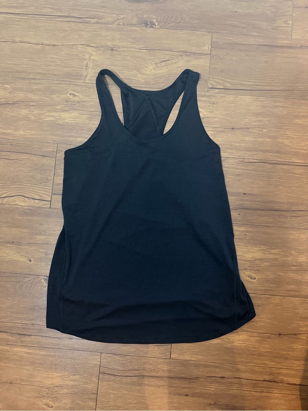 Lululemon Essential Tank Size 6 Pleated Racerback Black *see desc*